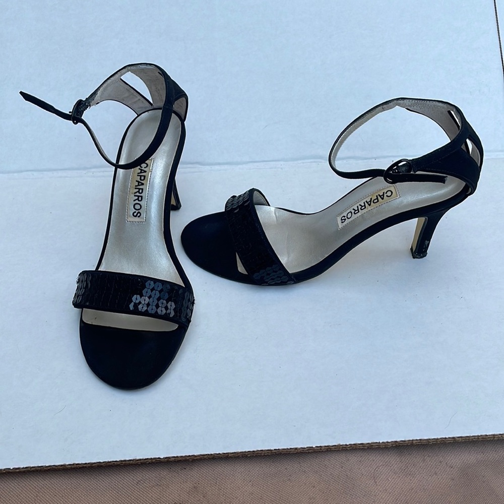 Caparros size 5.5 3 inch heel. Sequin sandal